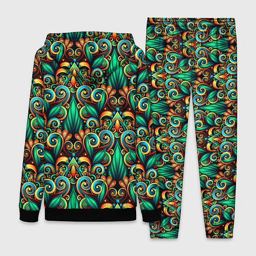 Женский костюм Объемные яркие узоры / 3D-Черный – фото 2