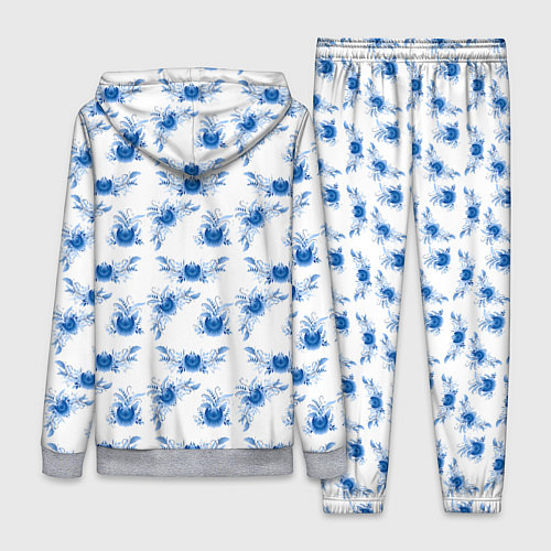 Женский костюм Blue floral pattern / 3D-Меланж – фото 2