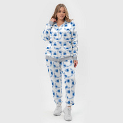 Женский 3D-костюм Blue floral pattern, цвет: 3D-меланж — фото 2
