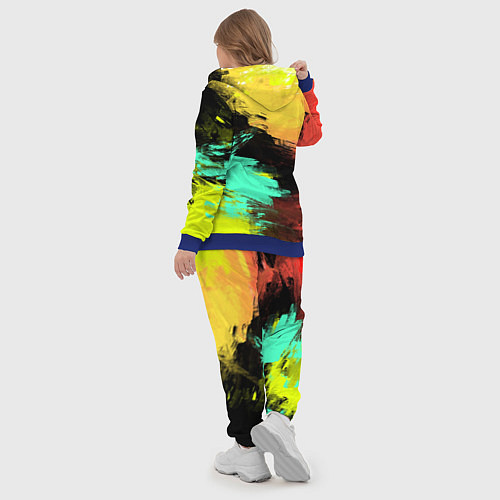 Женский костюм Яркий красочный гранж / 3D-Синий – фото 5