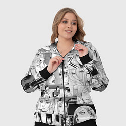 Женский 3D-костюм Волна слушай меня паттерн, цвет: 3D-черный — фото 2