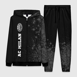 Женский 3D-костюм AC Milan sport на темном фоне: по-вертикали, цвет: 3D-черный