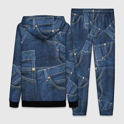 Женский костюм Джинсовка jeans / 3D-Черный – фото 2