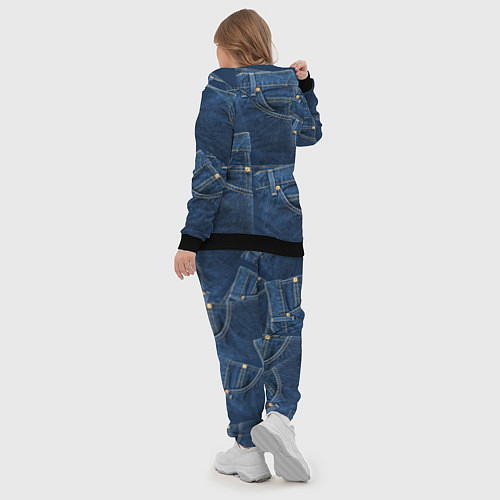 Женский костюм Джинсовка jeans / 3D-Черный – фото 5