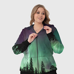 Женский 3D-костюм Сияние над лесом, цвет: 3D-черный — фото 2