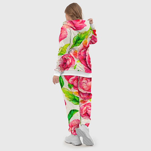 Женский костюм Яркие выразительные розы / 3D-Белый – фото 5