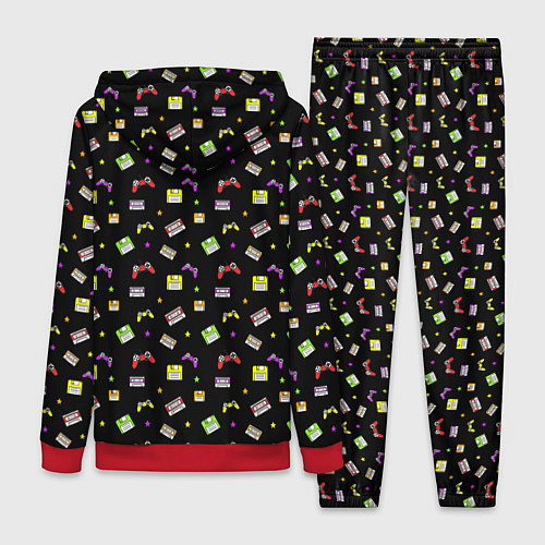 Женский костюм 90s pattern on black / 3D-Красный – фото 2