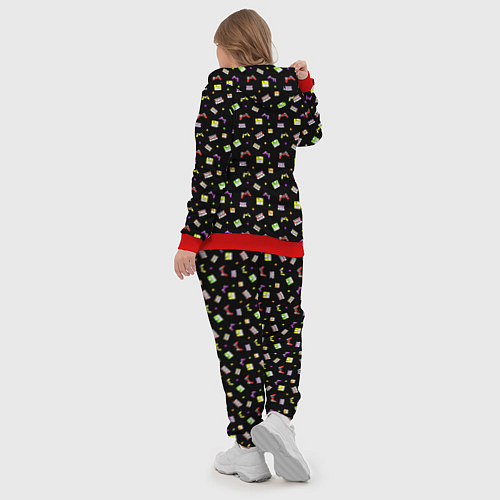 Женский костюм 90s pattern on black / 3D-Красный – фото 5