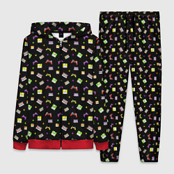 Женский костюм 90s pattern on black