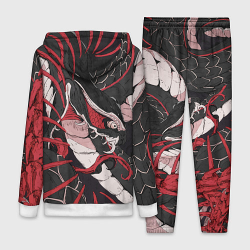 Женский костюм Японская змея уроборос / 3D-Белый – фото 2