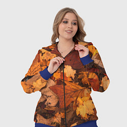 Женский 3D-костюм Опавшие листья, цвет: 3D-синий — фото 2