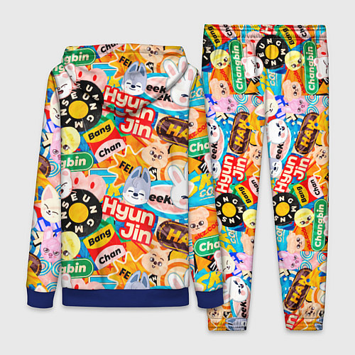 Женский костюм Skzoo stickers characters / 3D-Синий – фото 2
