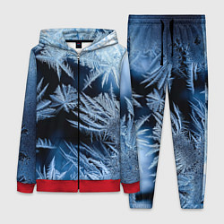 Женский 3D-костюм Морозный узор на стекле, цвет: 3D-красный