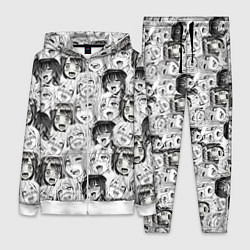 Женский 3D-костюм Разные девушки Ахегао, цвет: 3D-белый