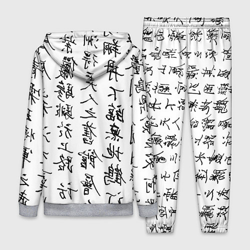 Женский костюм Иероглифная сетка / 3D-Меланж – фото 2