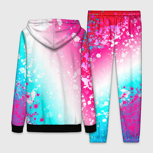 Женский костюм Nirvana neon gradient style: надпись, символ / 3D-Черный – фото 2