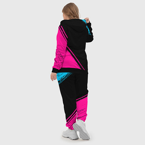 Женский костюм Hoffenheim - neon gradient: надпись, символ / 3D-Черный – фото 5