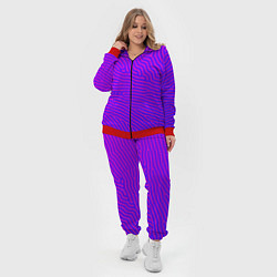 Женский 3D-костюм Фиолетовые линии, цвет: 3D-красный — фото 2