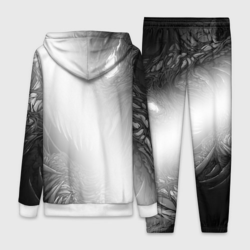 Женский костюм Free Fire glitch на светлом фоне: надпись, символ / 3D-Белый – фото 2