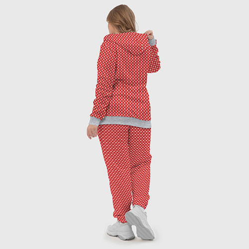 Женский костюм Вязанное полотно - Красное / 3D-Меланж – фото 5