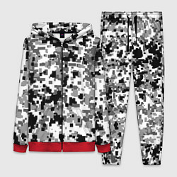 Женский 3D-костюм Городской пиксель камуфляж, цвет: 3D-красный