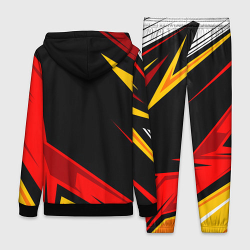 Женский костюм Тесла - Оранжевая спортивная / 3D-Черный – фото 2