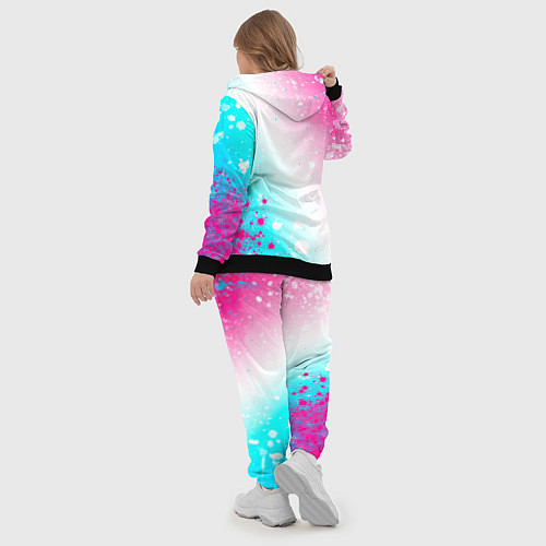 Женский костюм Manchester City neon gradient style: надпись, симв / 3D-Черный – фото 5