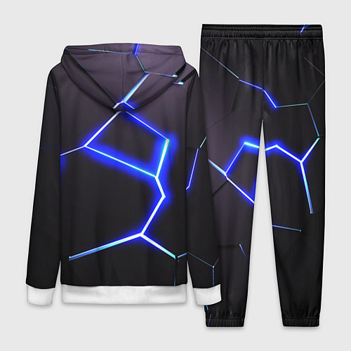 Женский костюм Неоновый разлом плит / 3D-Белый – фото 2