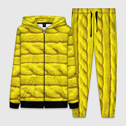 Женский 3D-костюм Жёлтый свитер - Осень-Зима 2028, цвет: 3D-черный