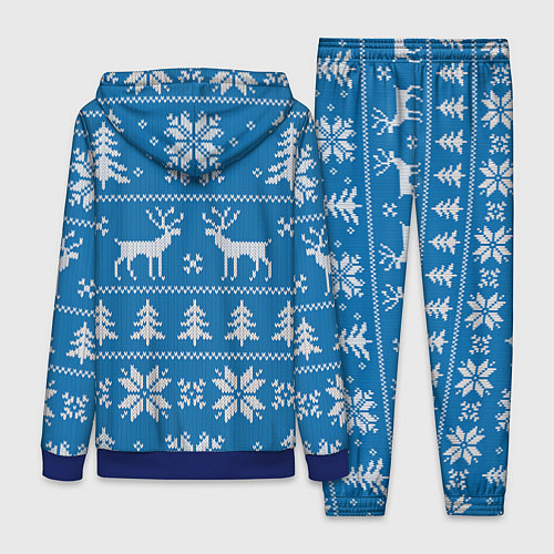 Женский костюм Рождественский синий свитер с оленями / 3D-Синий – фото 2