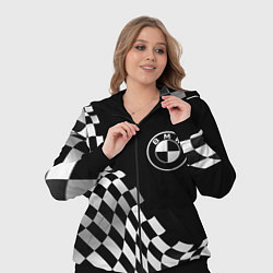 Женский 3D-костюм BMW racing flag, цвет: 3D-черный — фото 2