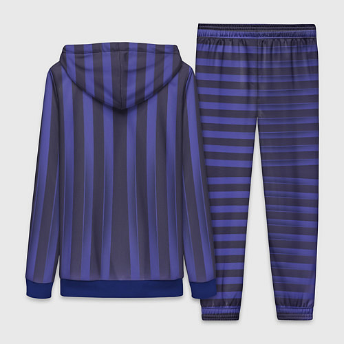 Женский костюм Строгий узор в полоску, который стройнит / 3D-Синий – фото 2