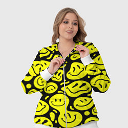 Женский 3D-костюм Кислотный желтый смайлик, цвет: 3D-белый — фото 2