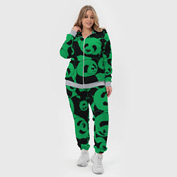 Женский 3D-костюм Panda green pattern, цвет: 3D-меланж — фото 2