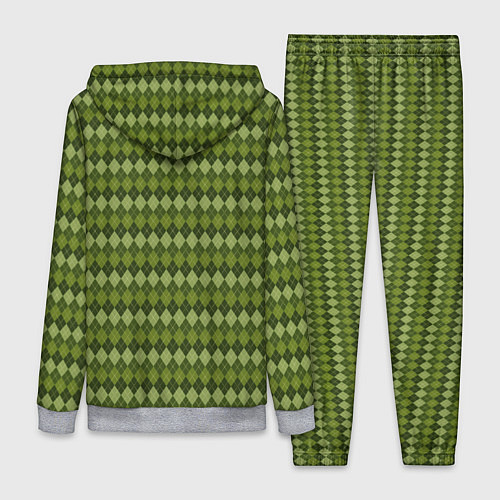 Женский костюм Милитари ромб с полоской / 3D-Меланж – фото 2