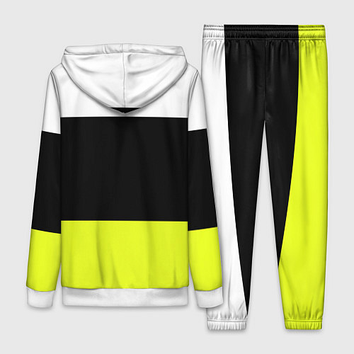Женский костюм Sport - полосатый желтый черный белый / 3D-Белый – фото 2