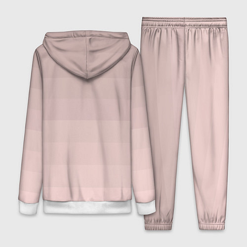 Женский костюм Монохромный полосатый розовато-бежевый / 3D-Белый – фото 2