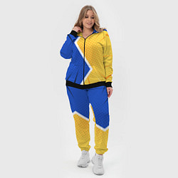 Женский 3D-костюм Желто-синяя молния, цвет: 3D-черный — фото 2