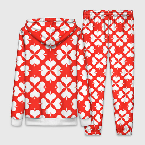 Женский костюм Четырехлистный клевер красный / 3D-Белый – фото 2