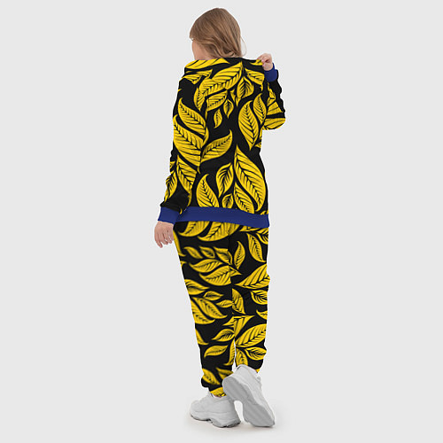 Женский костюм Лиса на фоне жёлтых листьев / 3D-Синий – фото 5