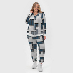Женский 3D-костюм Абстрактный лабиринт из окон и стен, цвет: 3D-белый — фото 2