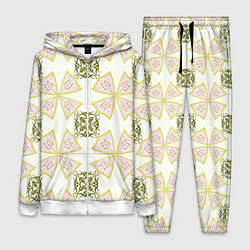 Женский костюм Абстрактный цветок и ажурный орнамент