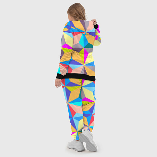 Женский костюм Полностью разноцветный ромбический паттерн / 3D-Черный – фото 5