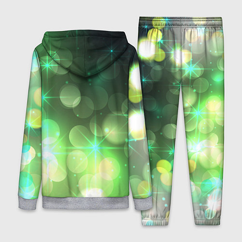 Женский костюм Неоновый зеленый блеск и черный фон / 3D-Меланж – фото 2