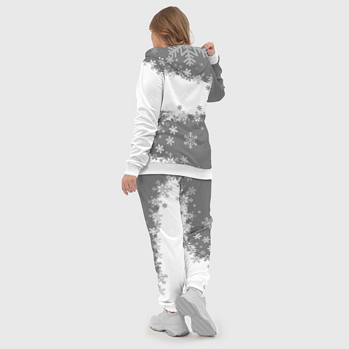 Женский костюм Сноуборд серый / 3D-Белый – фото 5