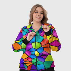 Женский 3D-костюм Разноцветная мозаика, цвет: 3D-черный — фото 2