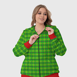 Женский 3D-костюм Шотландка зеленая крупная, цвет: 3D-красный — фото 2