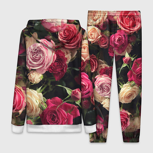 Женский костюм Нежные кустовые розы / 3D-Белый – фото 2