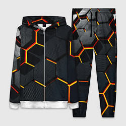 Женский 3D-костюм Плиты стиль соты киберпанк, цвет: 3D-белый