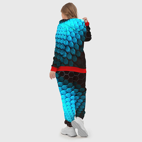 Женский костюм Abstraction neon blue / 3D-Красный – фото 5